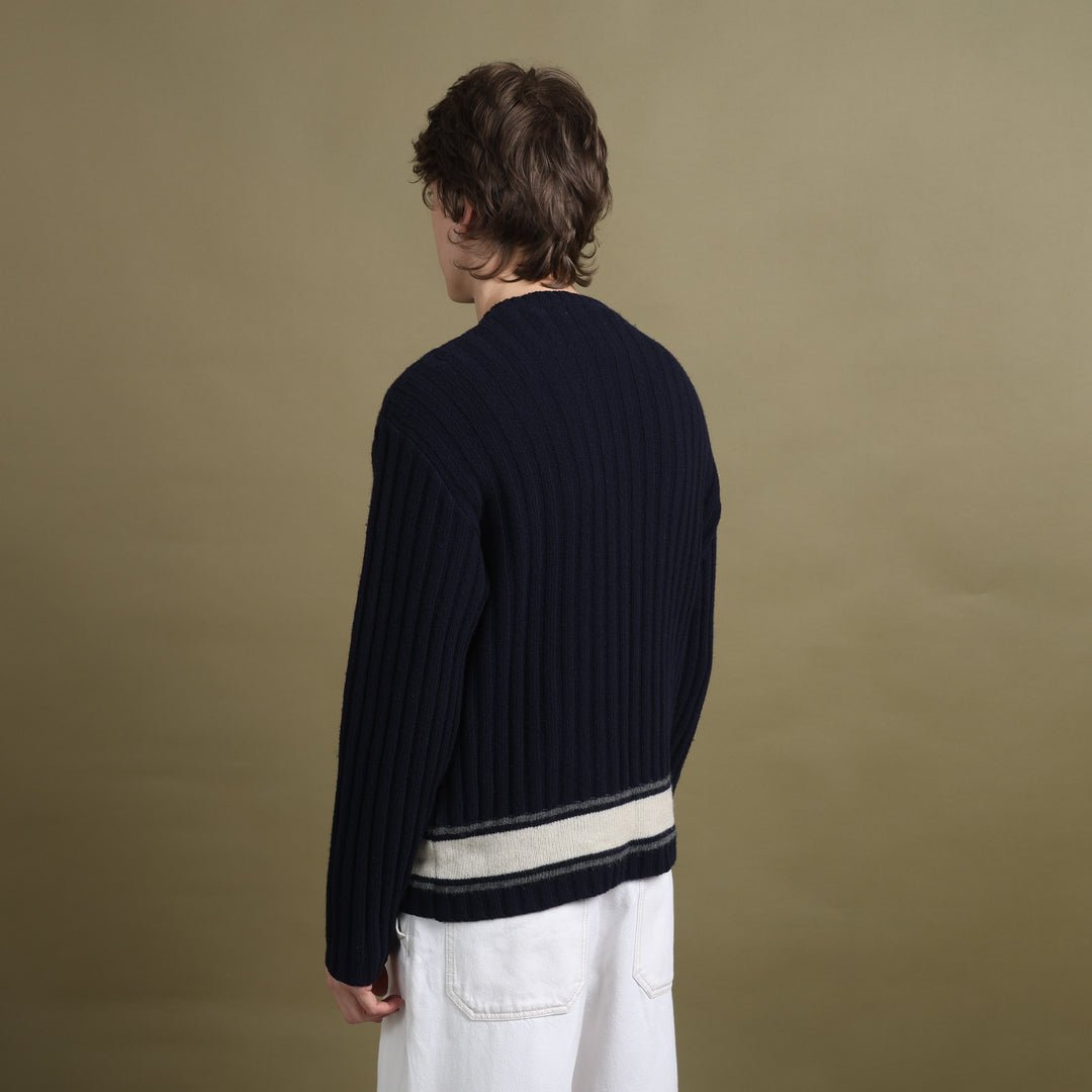 Dolce & Gabbana Crew Neck Jumper Navy Blue Men's M