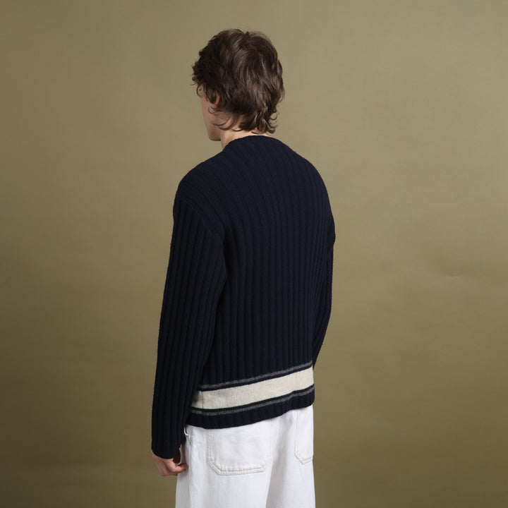 Dolce & Gabbana Crew Neck Jumper Navy Blue Men's M