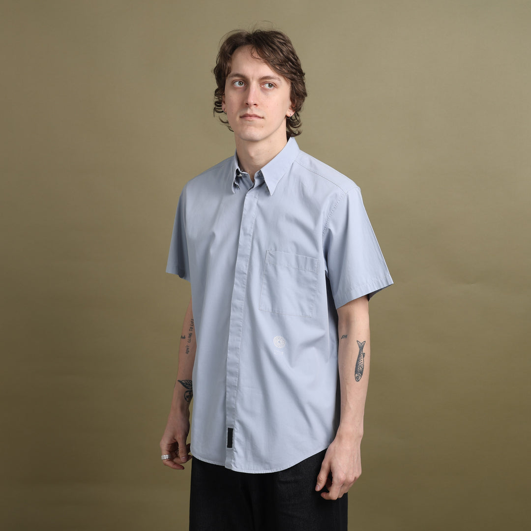 Versace Short Sleeve Shirt Light Blue Men's L