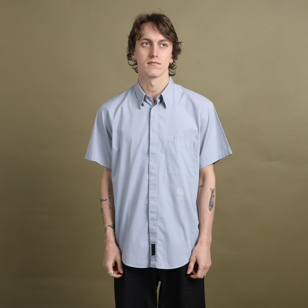 Versace Short Sleeve Shirt Light Blue Men's L