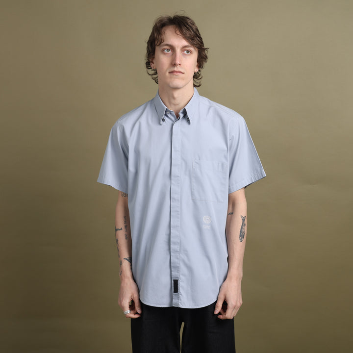 Versace Short Sleeve Shirt Light Blue Men's L