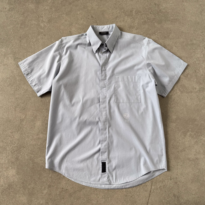 Versace Short Sleeve Shirt Light Blue Men's L