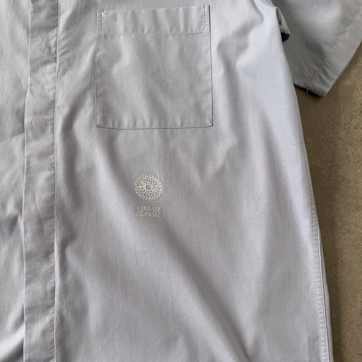 Versace Short Sleeve Shirt Light Blue Men's L