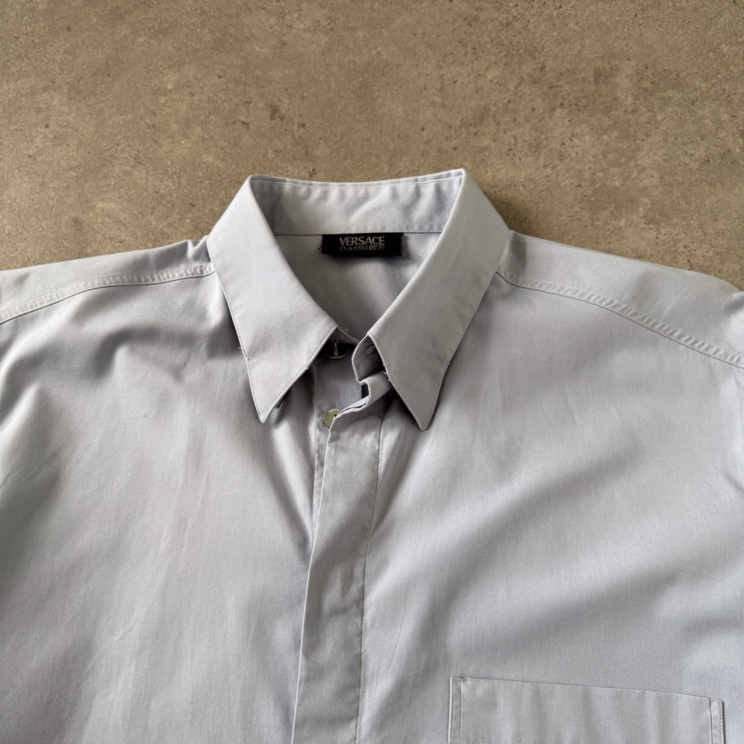 Versace Short Sleeve Shirt Light Blue Men's L