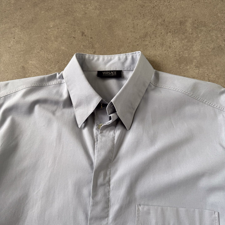 Versace Short Sleeve Shirt Light Blue Men's L