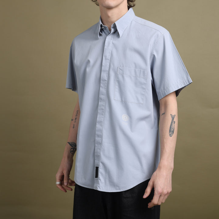 Versace Short Sleeve Shirt Light Blue Men's L