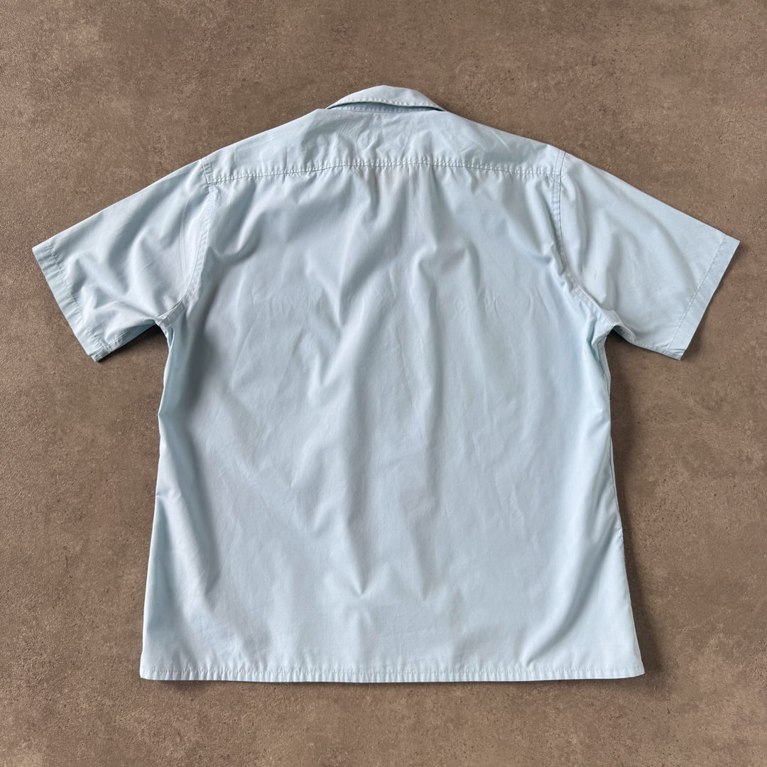 Yves Saint Laurent Short Sleeve Shirt Teal Blue Men's XL