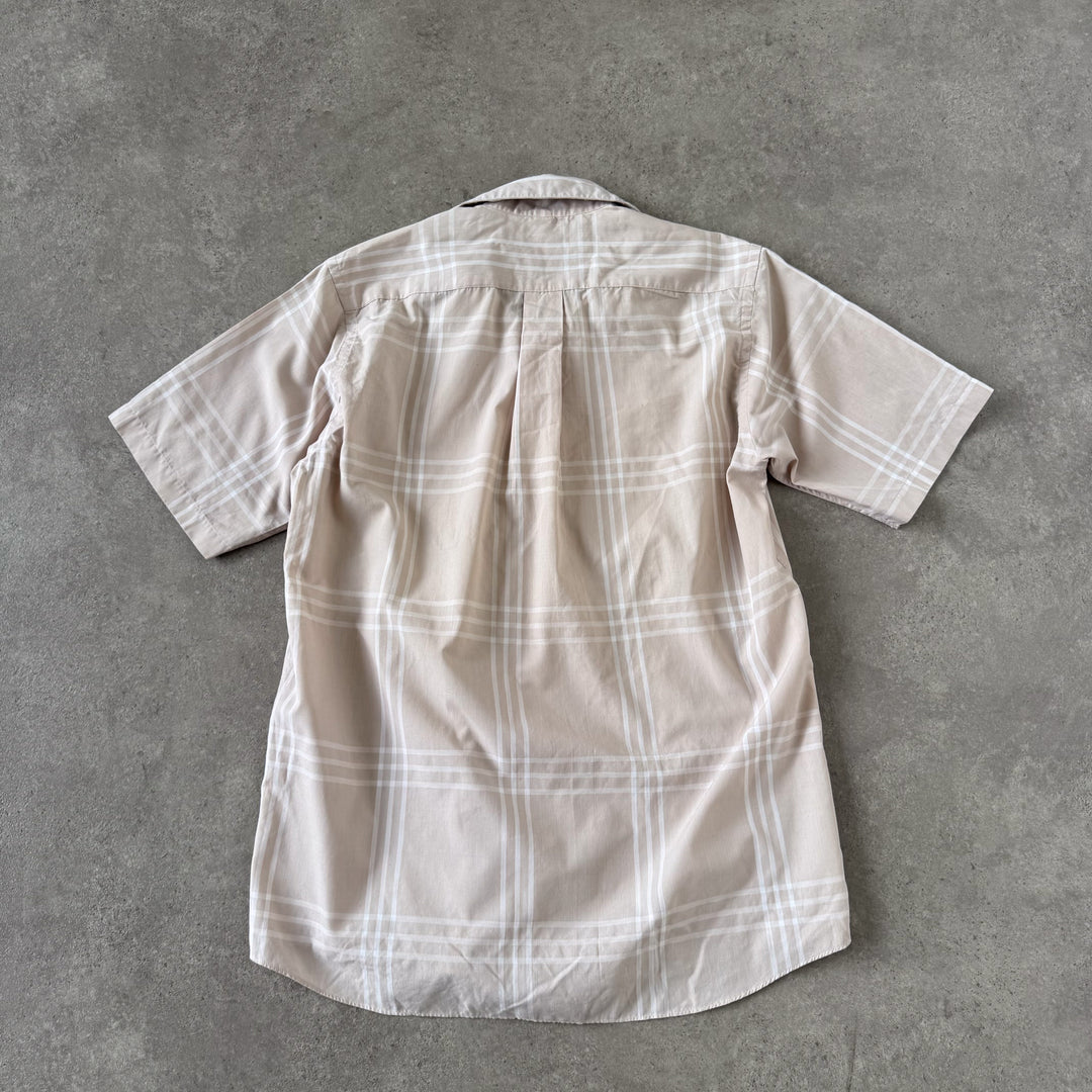 Christian Dior Short Sleeve Shirt Beige & White Men's M