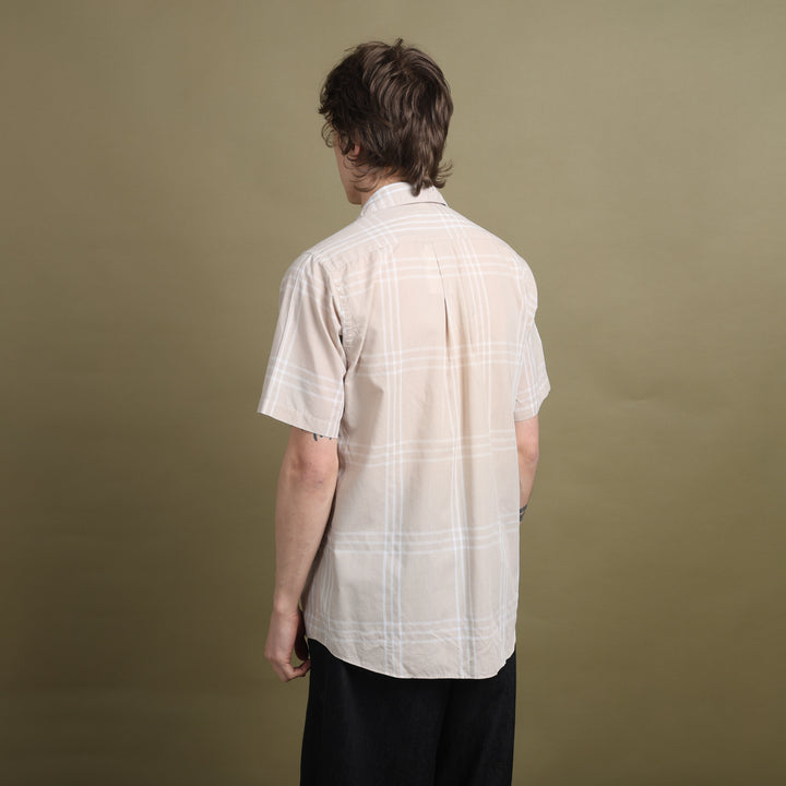 Christian Dior Short Sleeve Shirt Beige & White Men's M