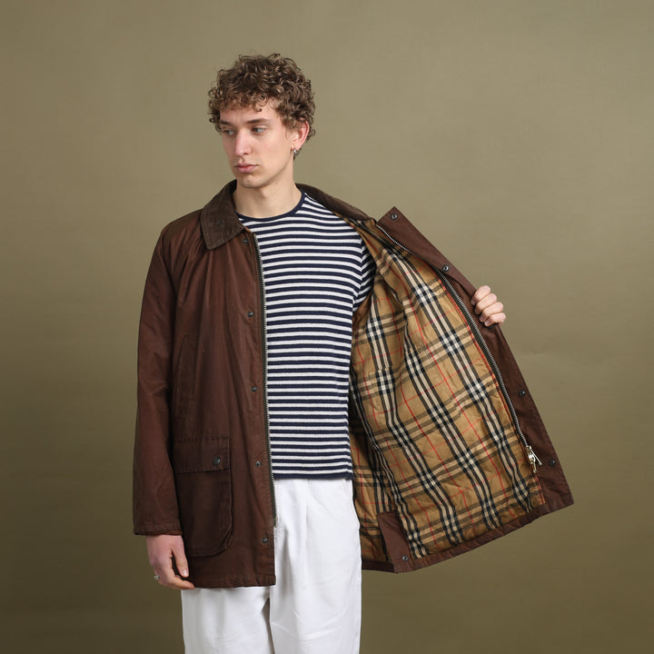 Burberry's Wax Jacket Brown Men's XL