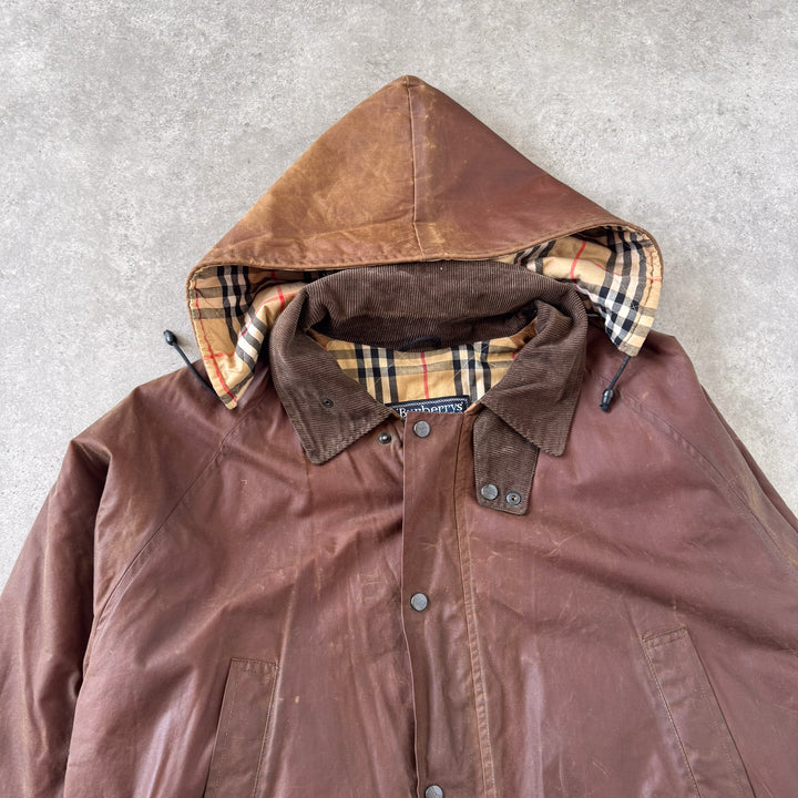Burberry's Wax Jacket Brown Men's XL