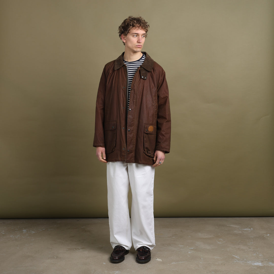 Burberry's Wax Jacket Brown Men's XL