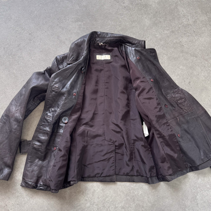 Ronit Zilkha Leather Jacket Brown Women's UK 10