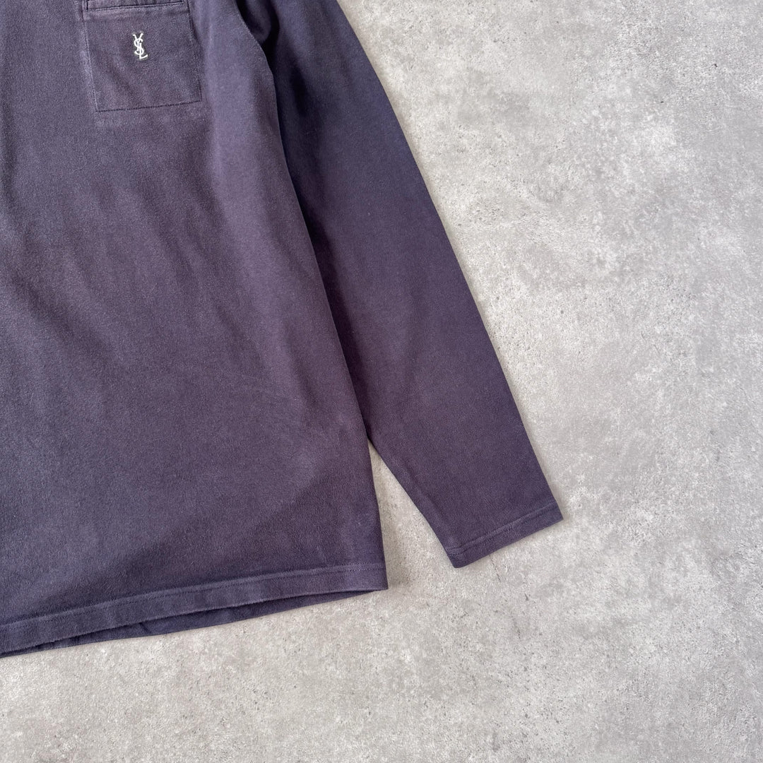 Yves Saint Laurent Long Sleeve T-Shirt Dark Grey Men's L