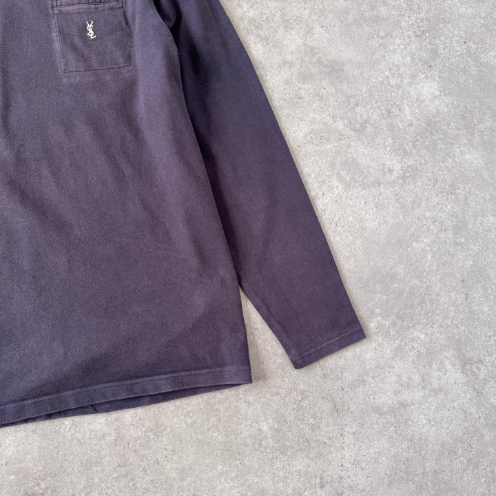 Yves Saint Laurent Long Sleeve T-Shirt Dark Grey Men's L