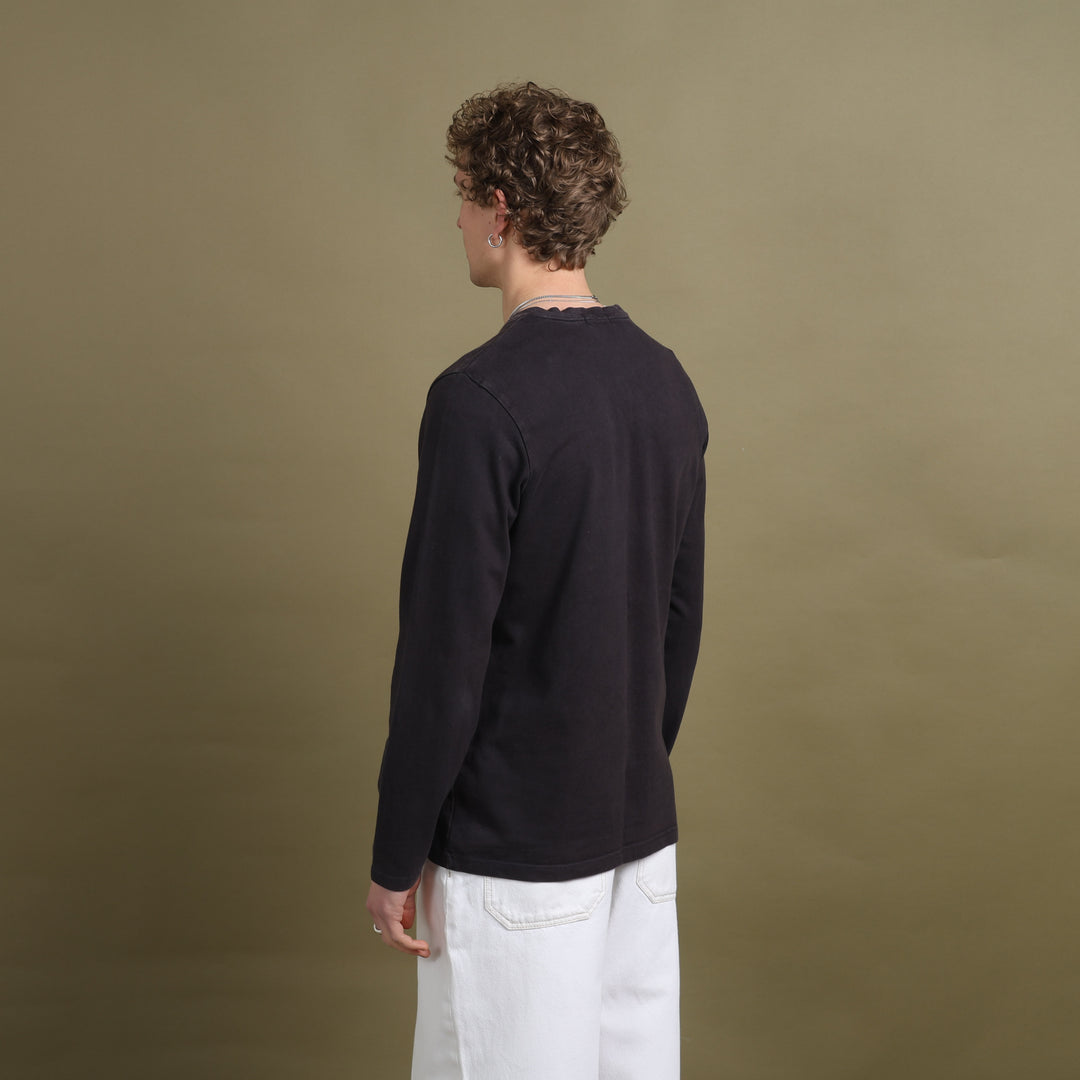 Yves Saint Laurent Long Sleeve T-Shirt Dark Grey Men's L