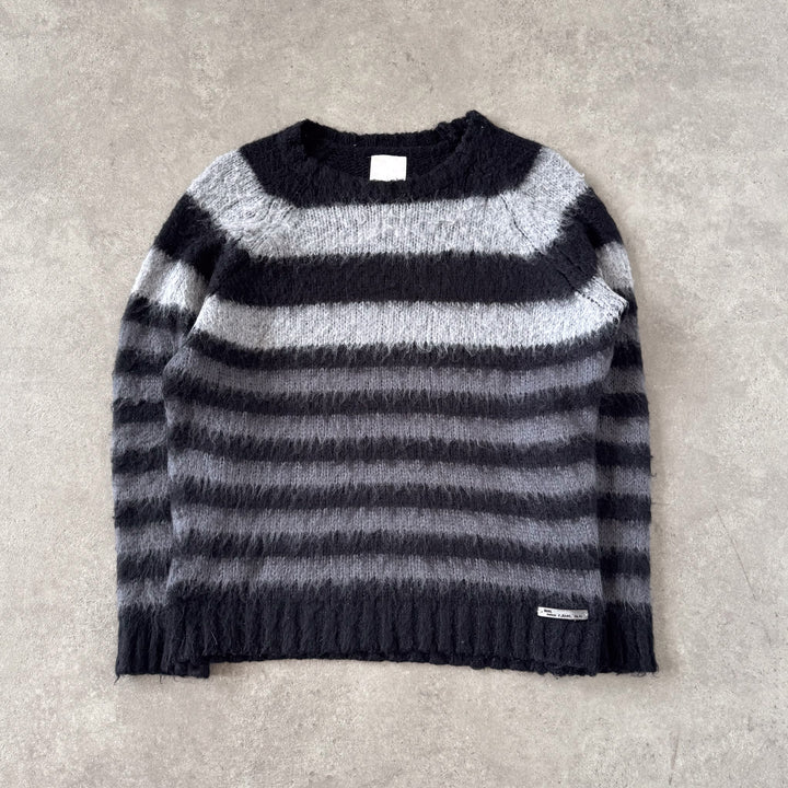 Diesel Chunky Knit Jumper Black & Grey Men's L