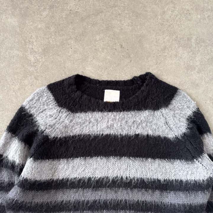 Diesel Chunky Knit Jumper Black & Grey Men's L