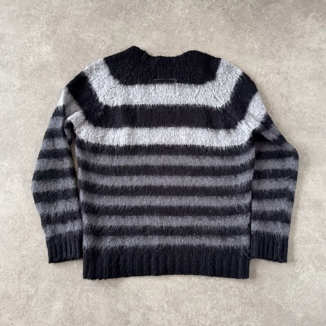 Diesel Chunky Knit Jumper Black & Grey Men's L