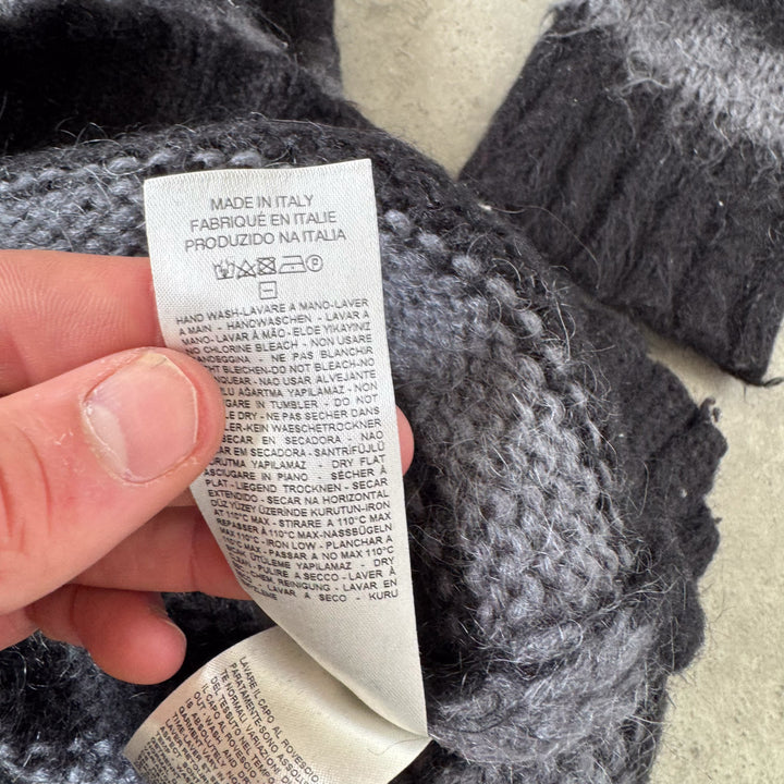 Diesel Chunky Knit Jumper Black & Grey Men's L