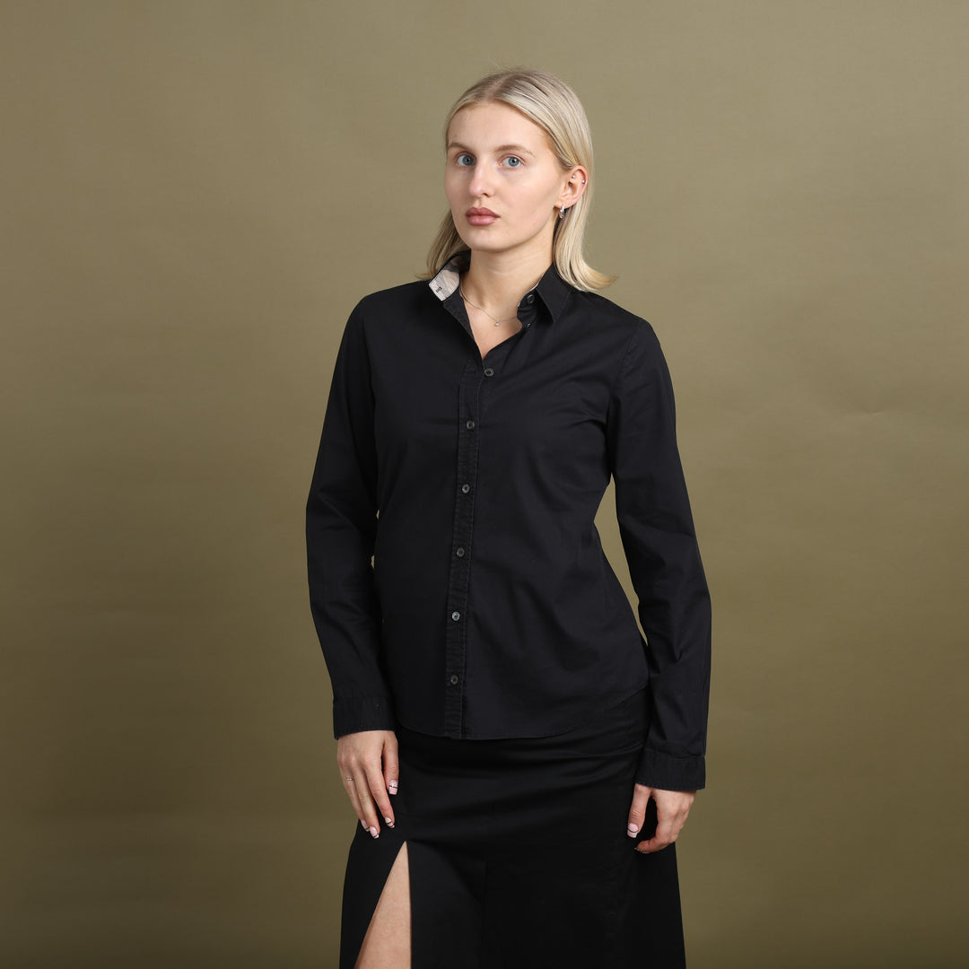 Burberry Oxford Shirt Black Women's UK 8