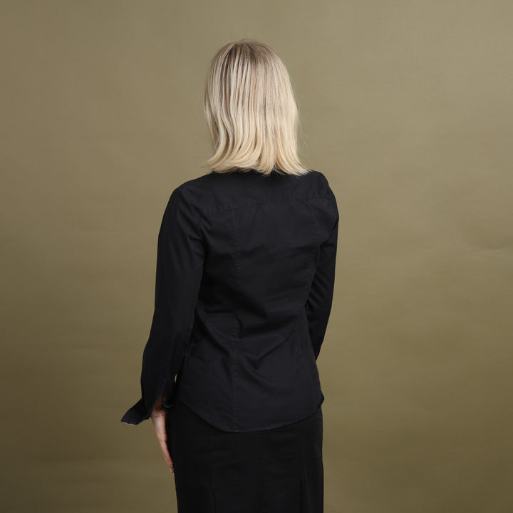Burberry Oxford Shirt Black Women's UK 8