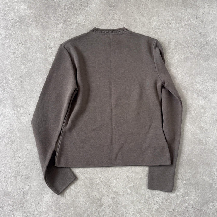 Emporio Armani Crew Neck Jumper Brown Women's UK 8