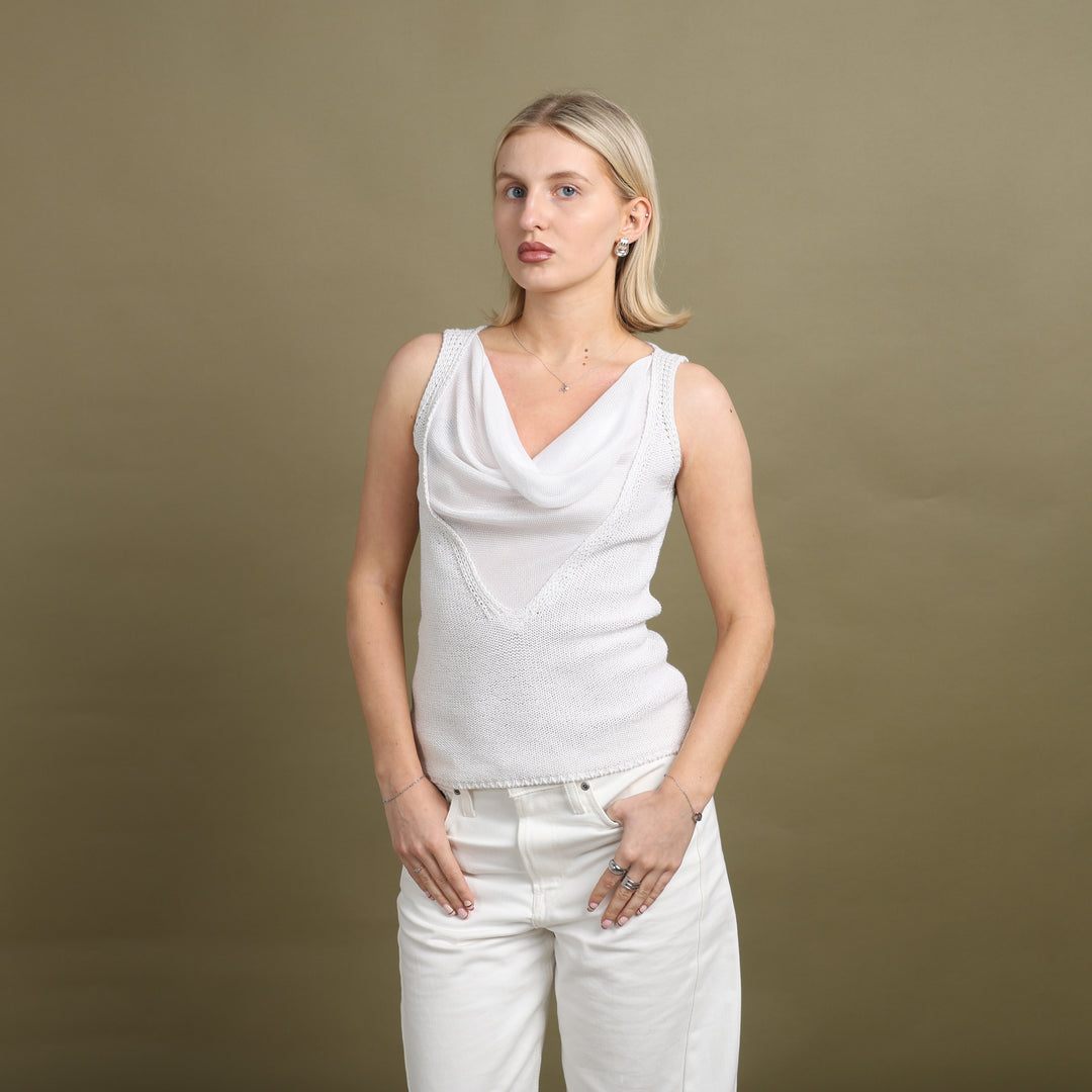 Emporio Armani Cami Top Cream Women's UK 10