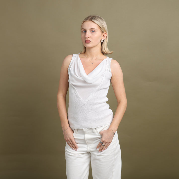 Emporio Armani Cami Top Cream Women's UK 10