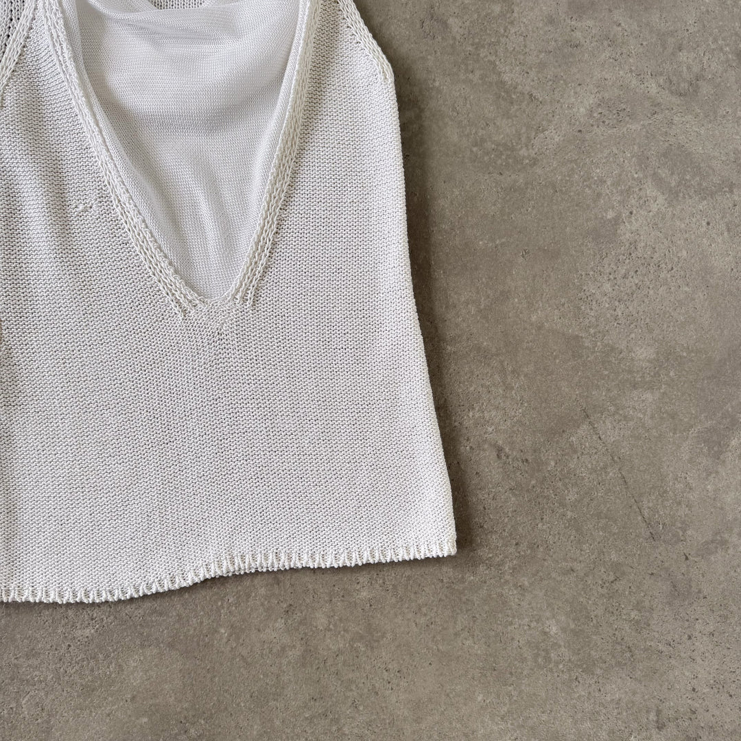 Emporio Armani Cami Top Cream Women's UK 10