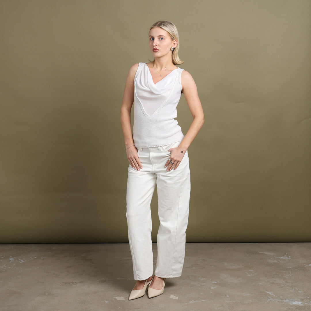 Emporio Armani Cami Top Cream Women's UK 10