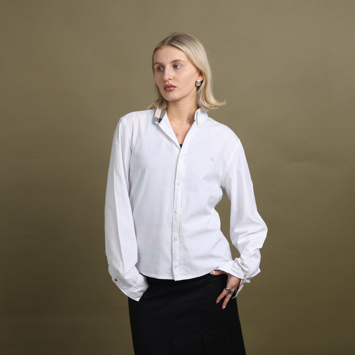Burberry Oxford Shirt White Women's UK 10