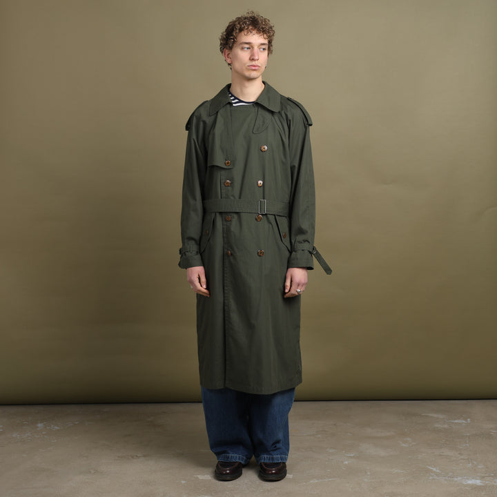 Yves Saint Laurent Trench Coat Forest Green Men's L