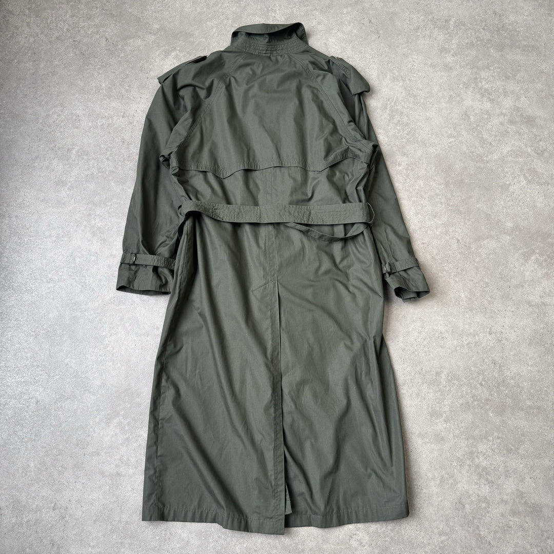 Yves Saint Laurent Trench Coat Forest Green Men's L