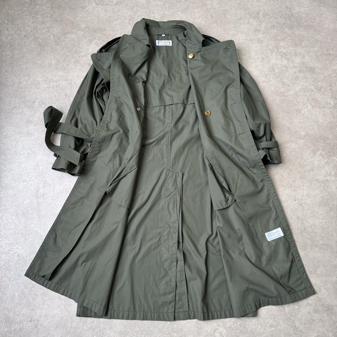 Yves Saint Laurent Trench Coat Forest Green Men's L