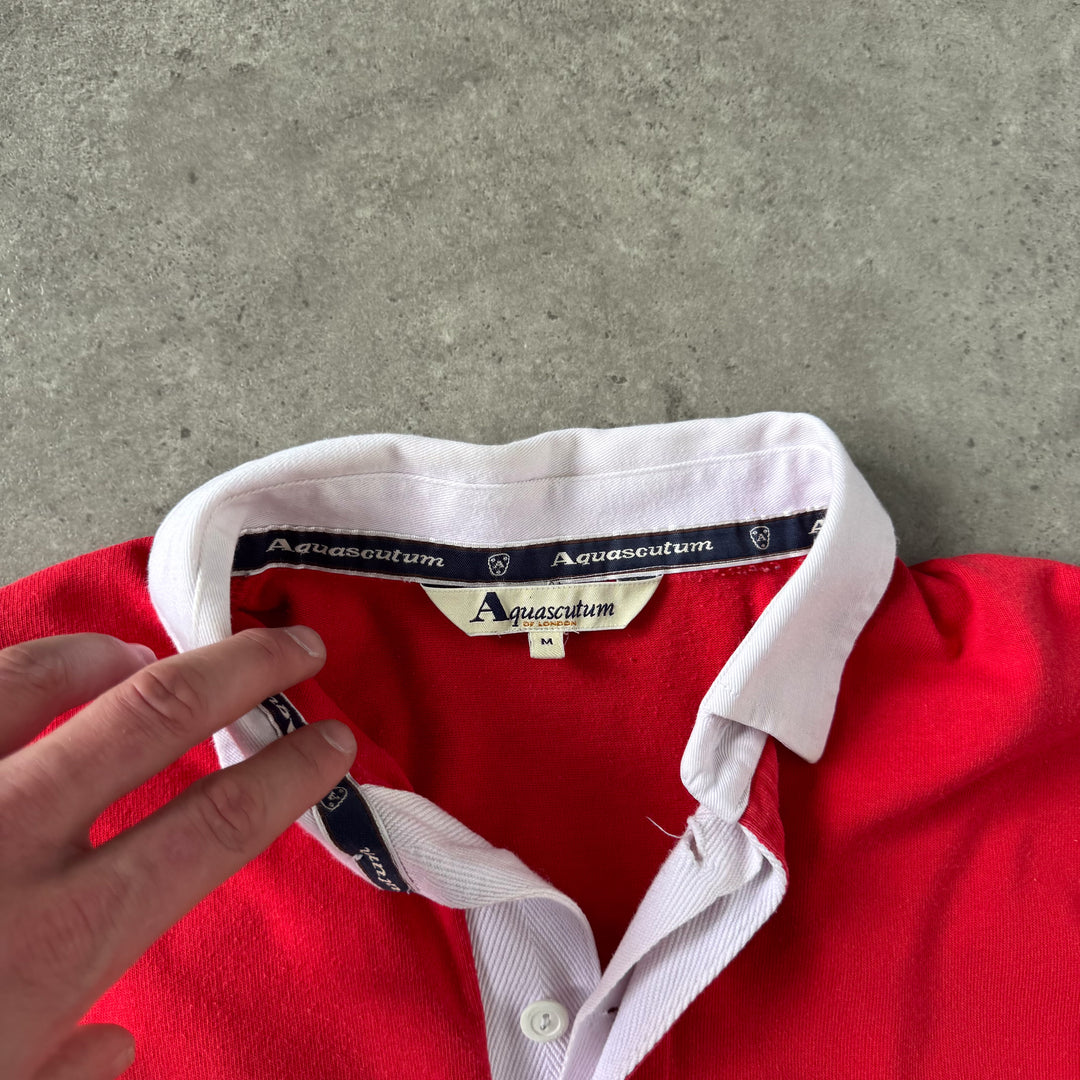 Aquascutum Rugby Shirt Red Men's M