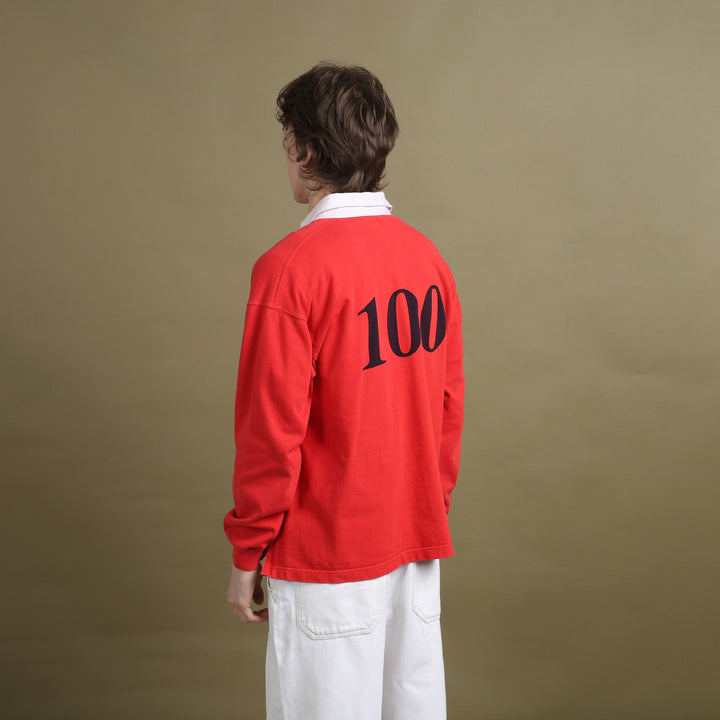 Aquascutum Rugby Shirt Red Men's M