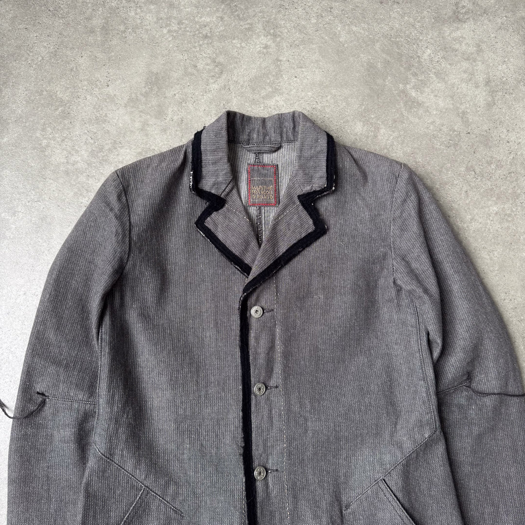 Marithe Francois Girbaud Trench Coat Grey & Black Women's UK 10