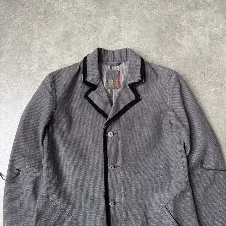 Marithe Francois Girbaud Trench Coat Grey & Black Women's UK 10