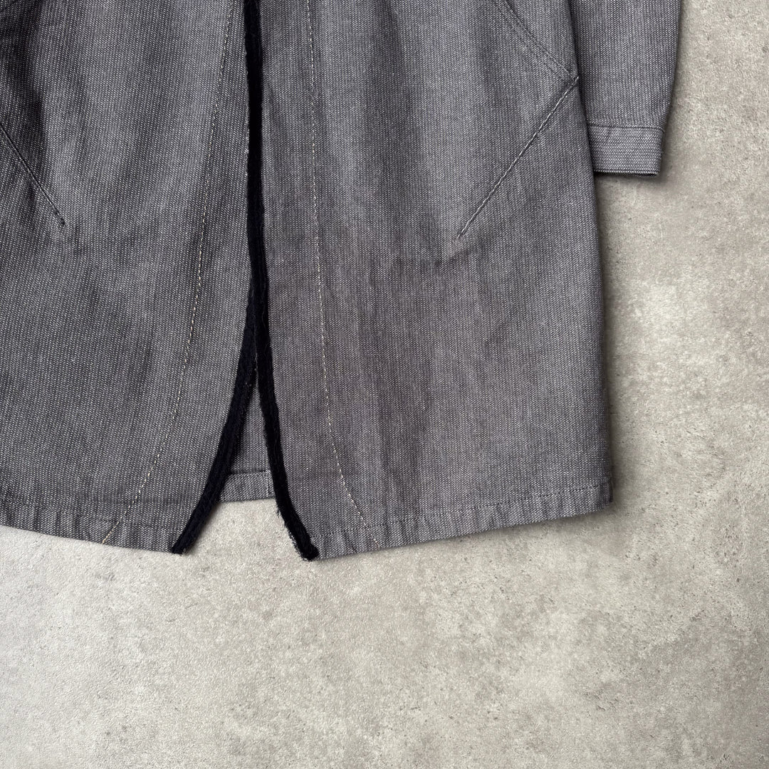 Marithe Francois Girbaud Trench Coat Grey & Black Women's UK 10