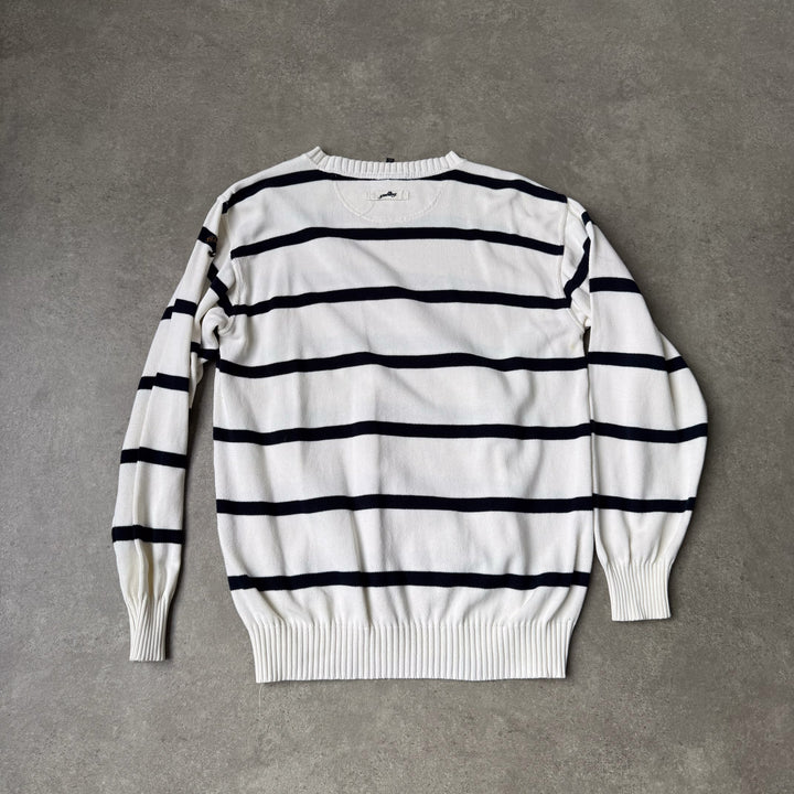Paul & Shark Crew Neck Jumper Cream & Navy Men's L
