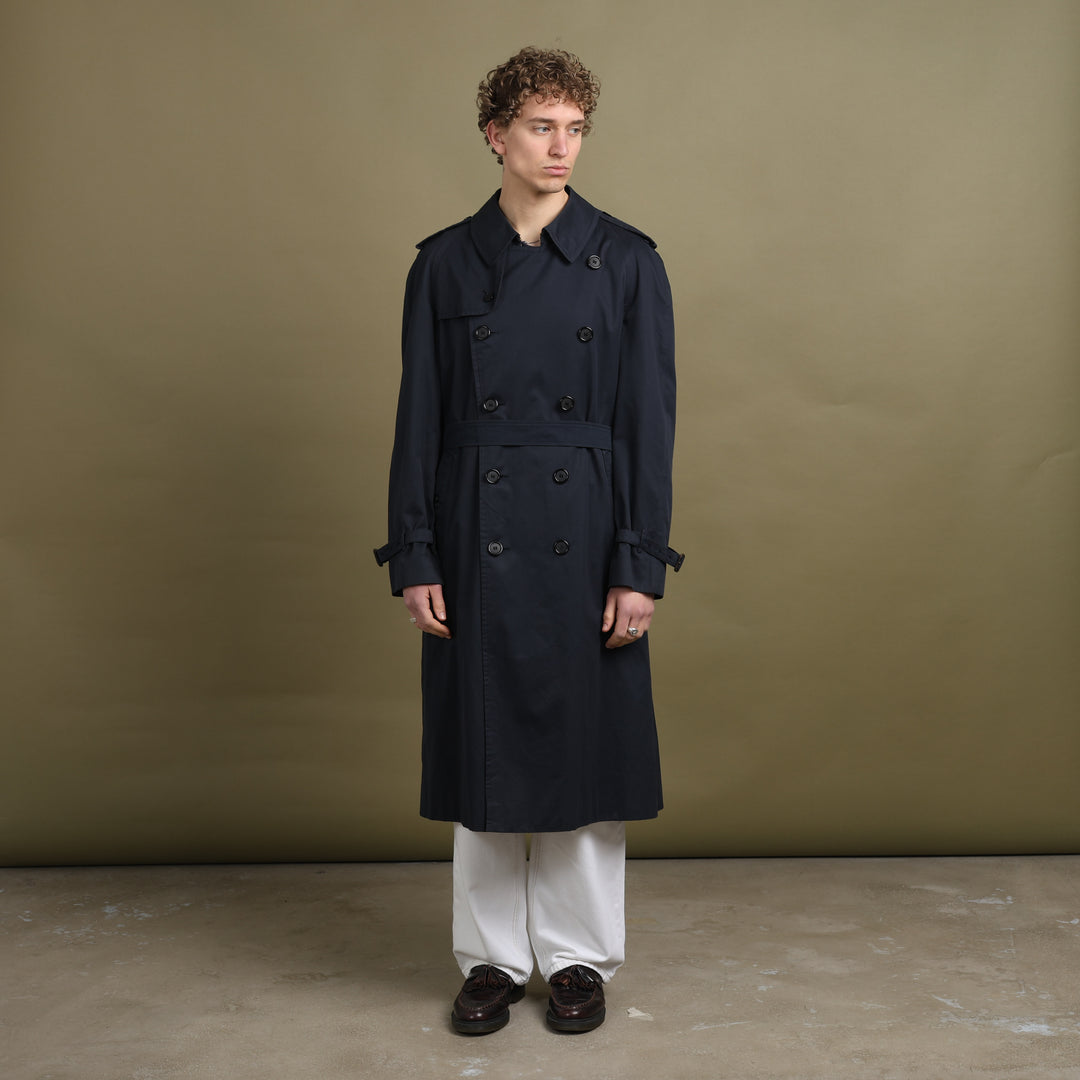 Burberry's Trench Coat Navy Blue Men's XL