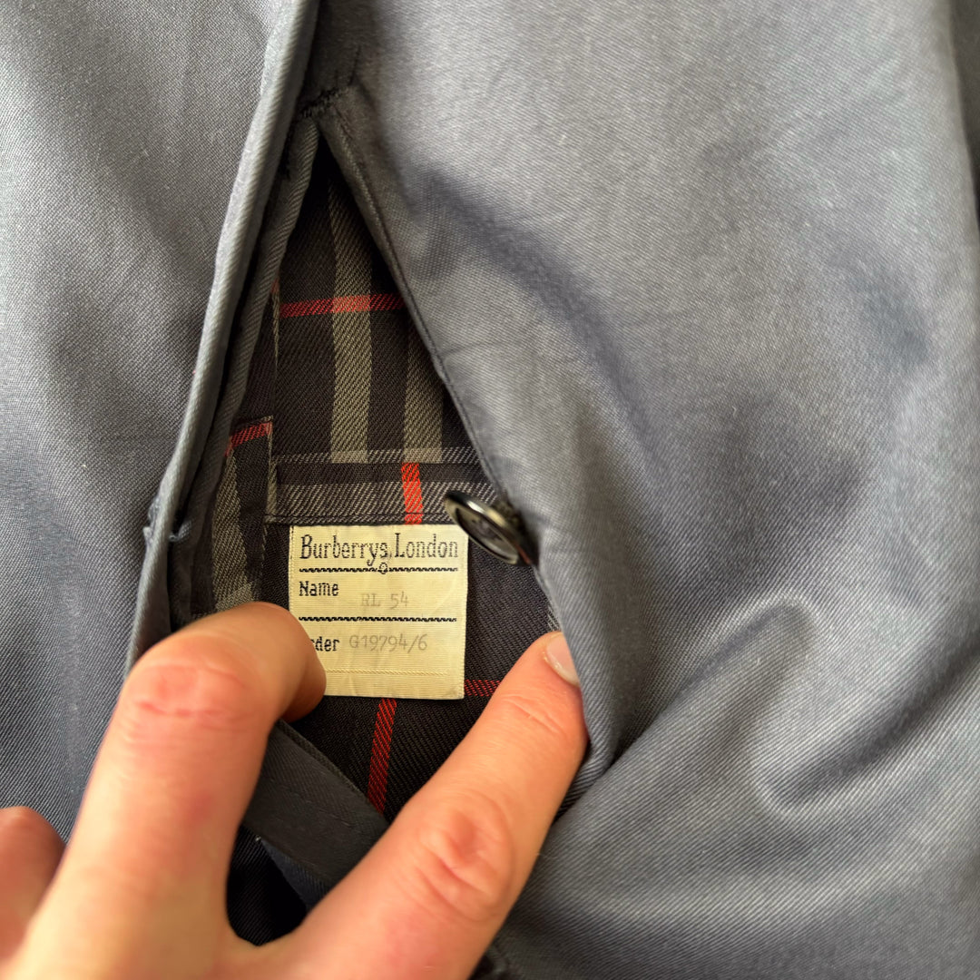 Burberry's Trench Coat Navy Blue Men's XL
