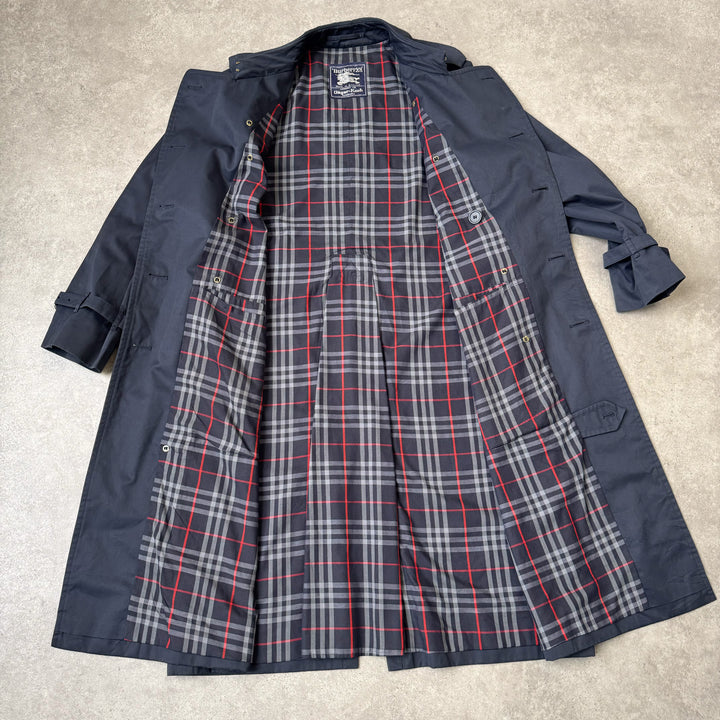 Burberry's Trench Coat Navy Blue Men's XL