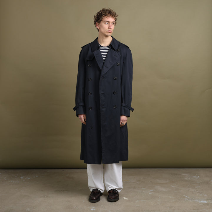 Burberry's Trench Coat Navy Blue Men's XL