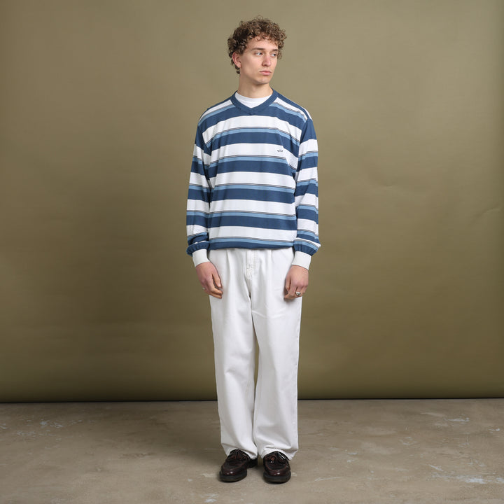 Paul & Shark V-Neck Jumper White & Blue Men's L