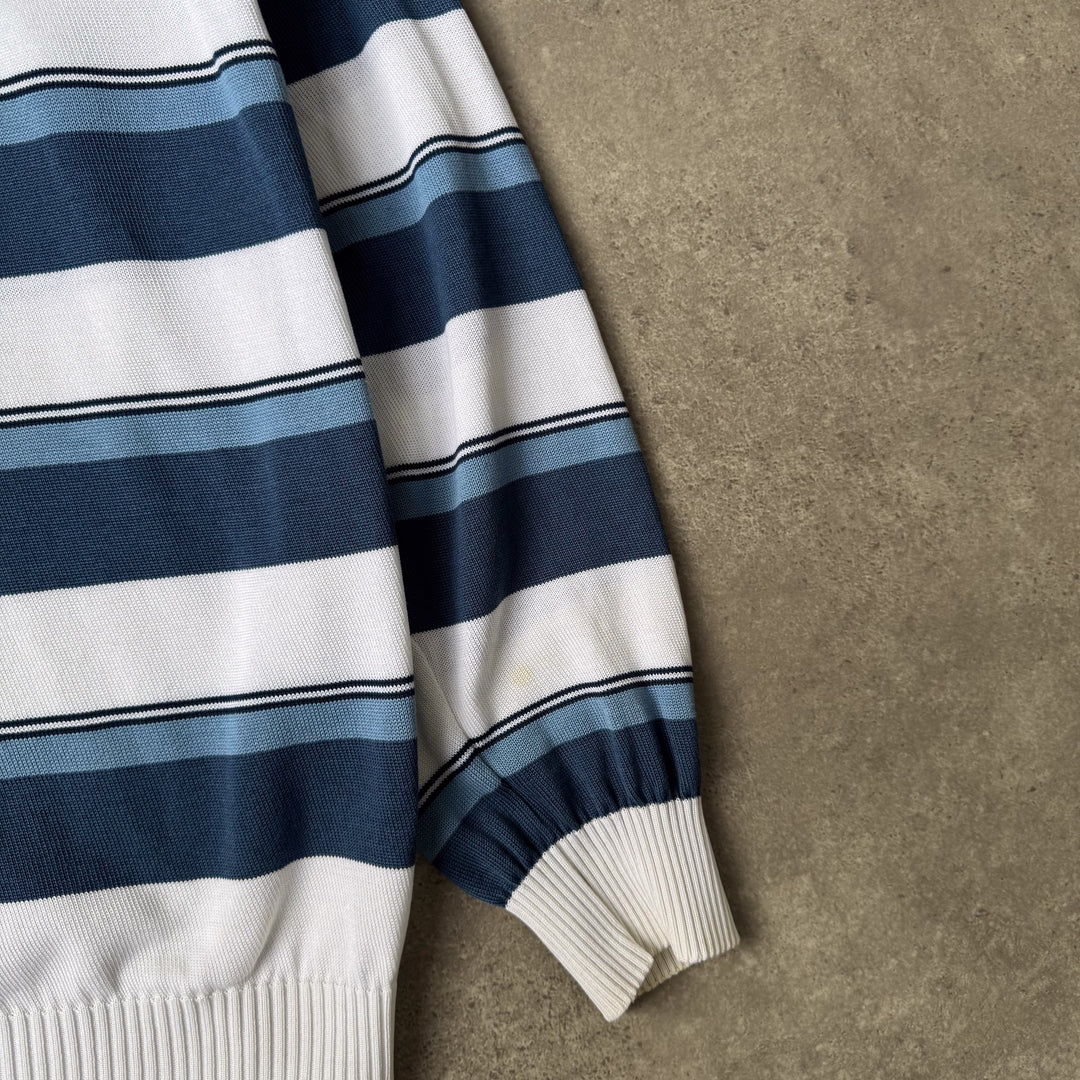 Paul & Shark V-Neck Jumper White & Blue Men's L