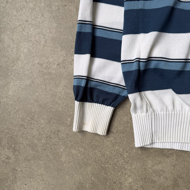 Paul & Shark V-Neck Jumper White & Blue Men's L