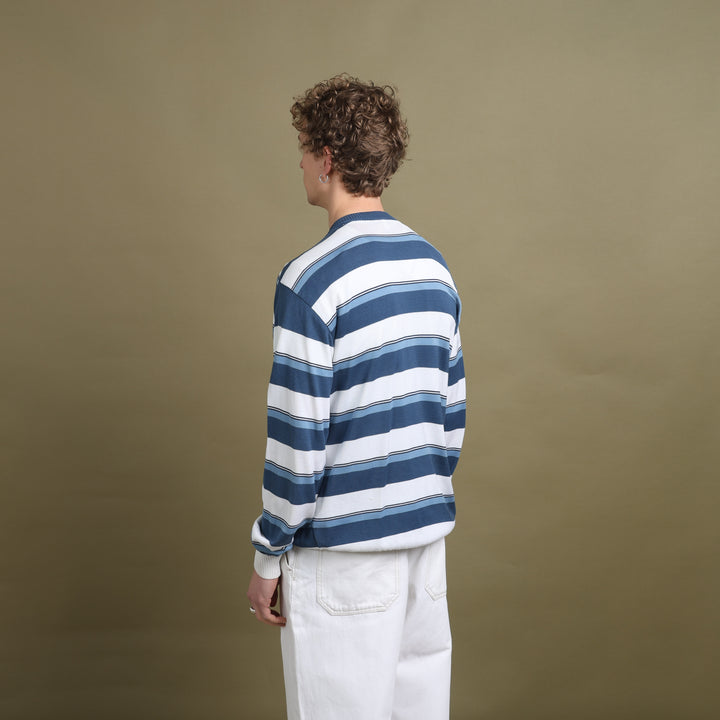Paul & Shark V-Neck Jumper White & Blue Men's L