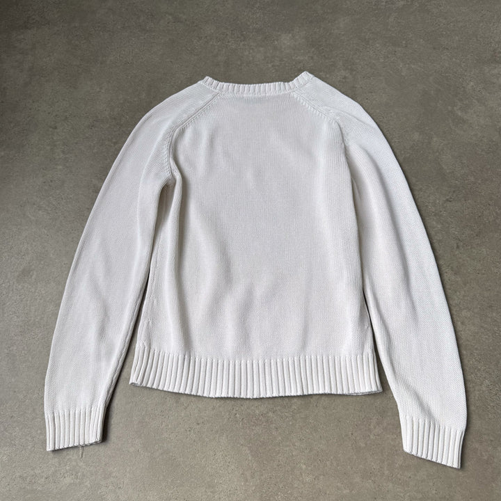 Burberry Crew Neck Jumper Cream Women's UK 10